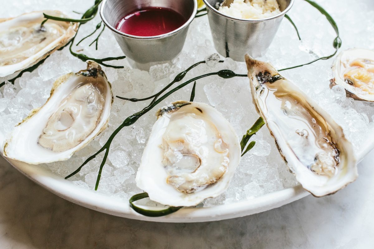 Oysters on ice with mignonette at The Ordinary