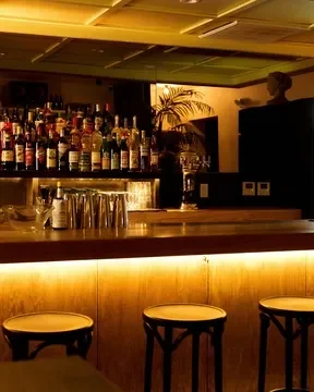 The illuminated bar at Ok Donna